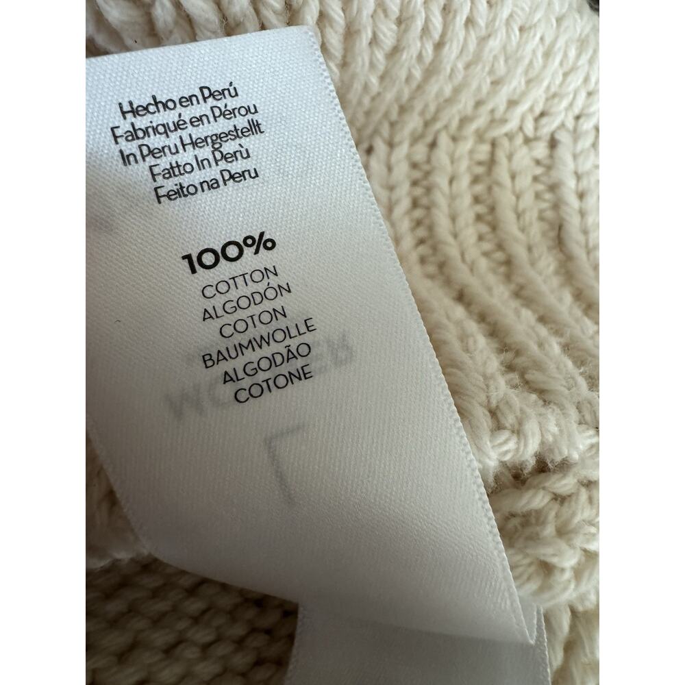 MOTHER Sweater Cotton Jumper Women’s Large Cream Drawings In The Sand $395 - Picture 6 of 16